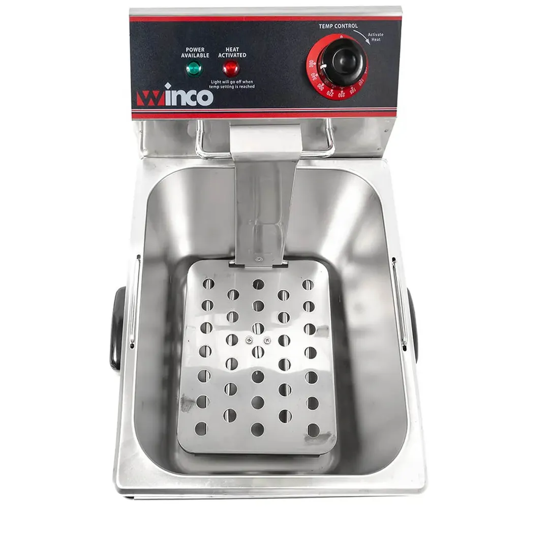 Winco EFS-16 16 lb. Single Well Electric Countertop Fryer