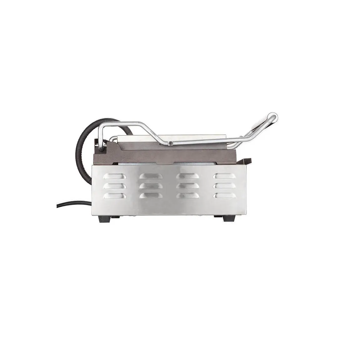 Winco EPG-1C 14" Ribbed Plate Countertop Electric Single Panini Grill - 120V