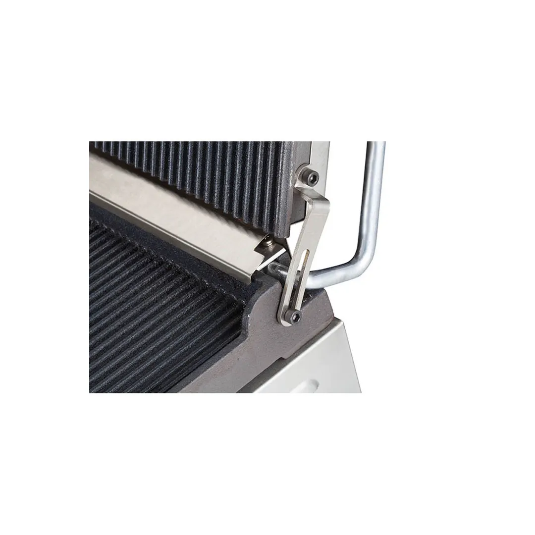 Winco EPG-1C 14" Ribbed Plate Countertop Electric Single Panini Grill - 120V