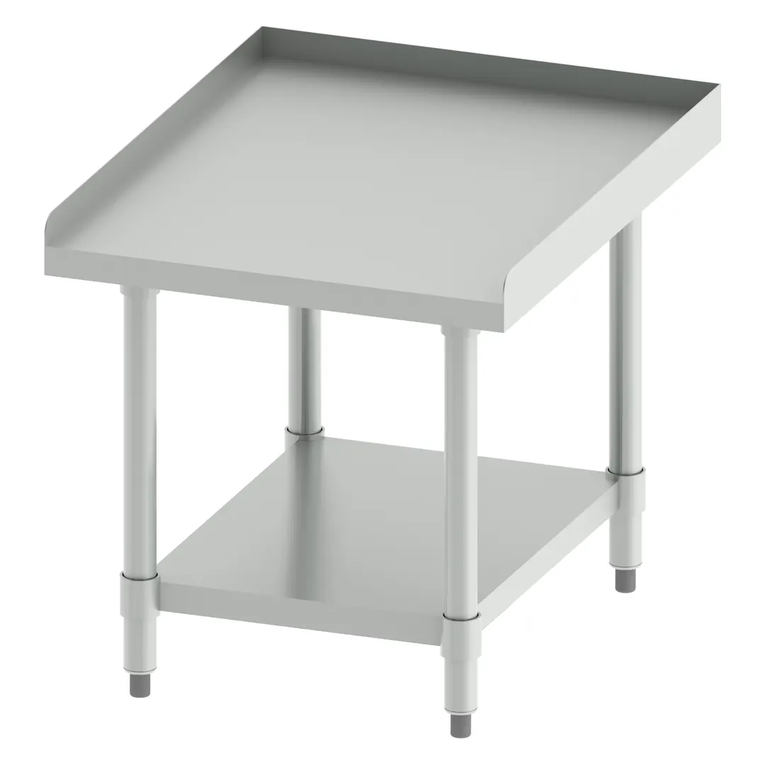 Winco ES-2430 Stainless Steel Equipment Stand, Galvanized Legs & Undershelf - 24"W x 30"D x 24"H