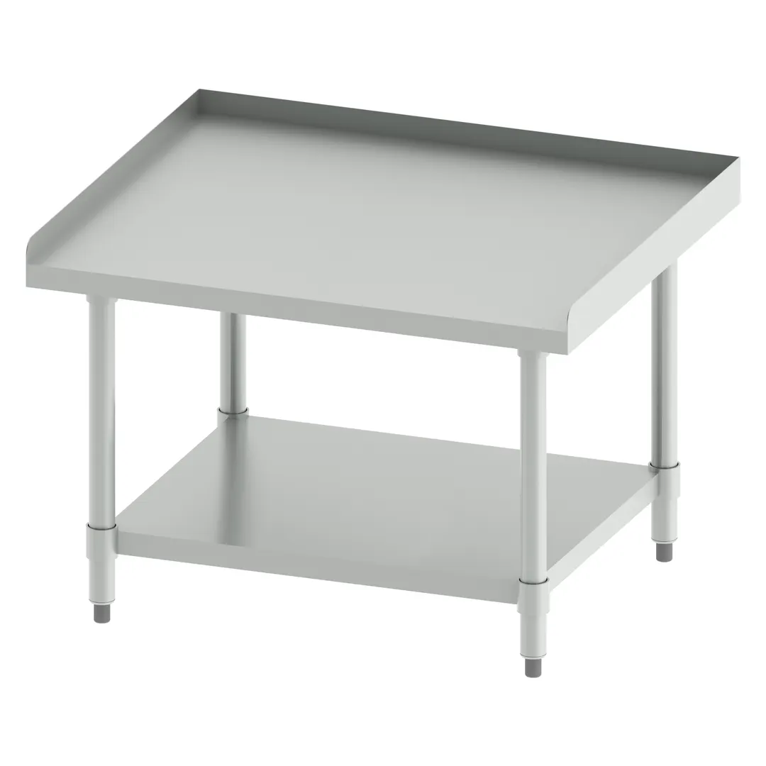 Winco ES-3630 Stainless Steel Equipment Stand, Galvanized Legs & Undershelf - 36"W x 30"D x 24"H