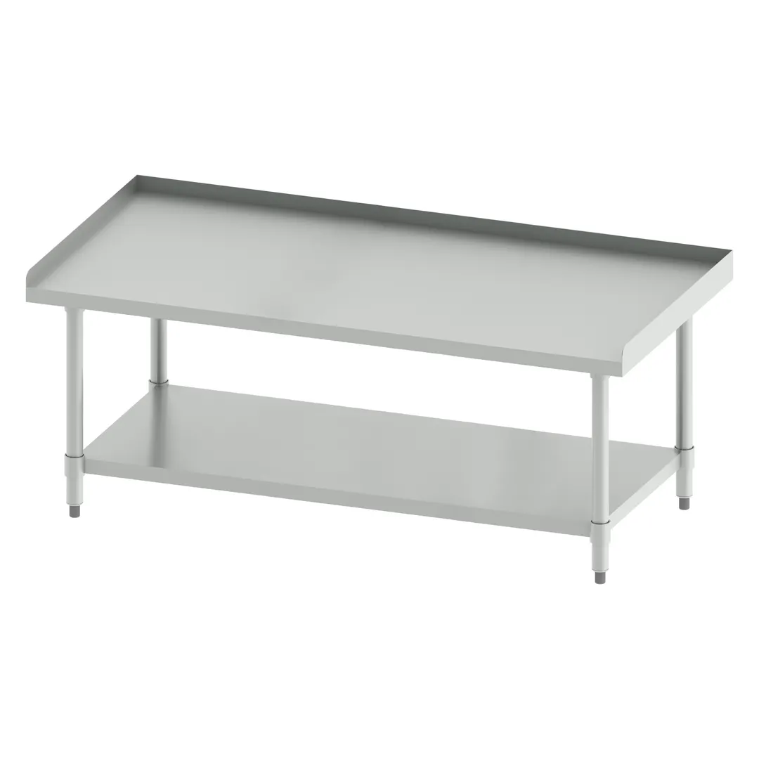 Winco ES-2430 Stainless Steel Equipment Stand, Galvanized Legs & Undershelf - 60"W x 30"D x 24"H