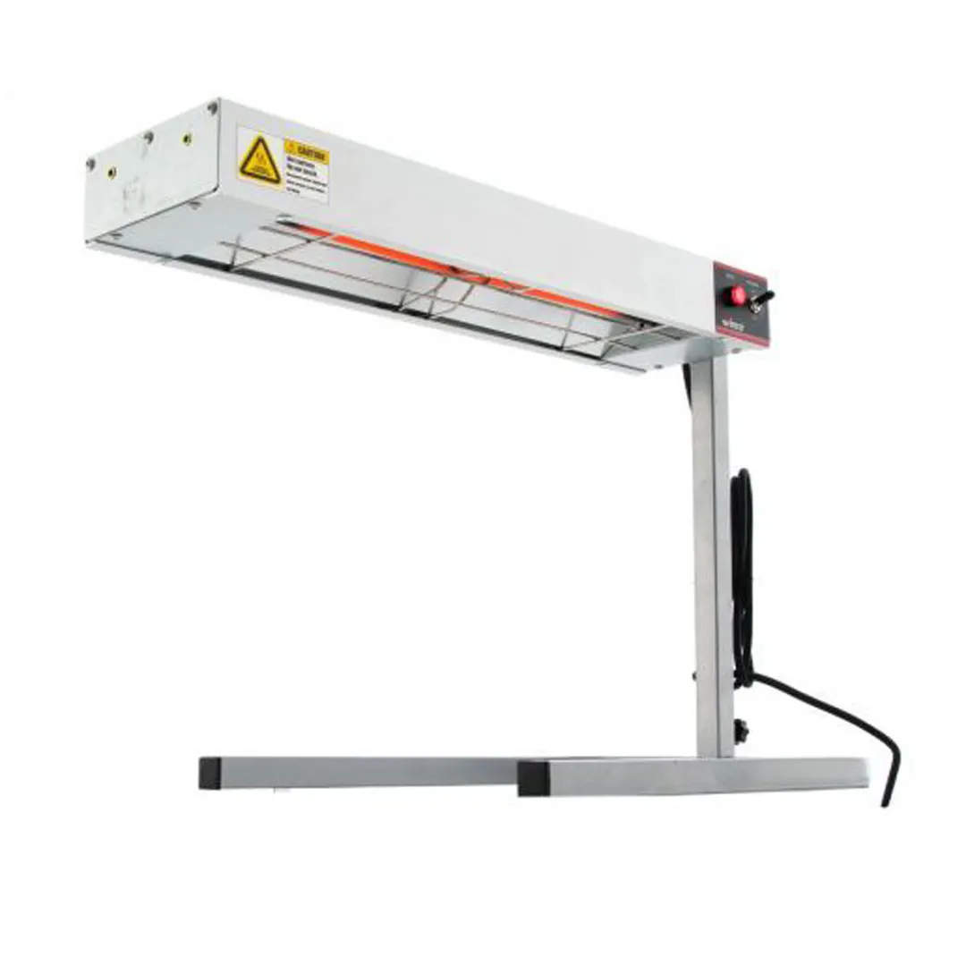 Winco ESH-1 Electric Strip Heater 14.25"W x 26.13"D, 500W 120V, unlighted, steel finish, stand - Set