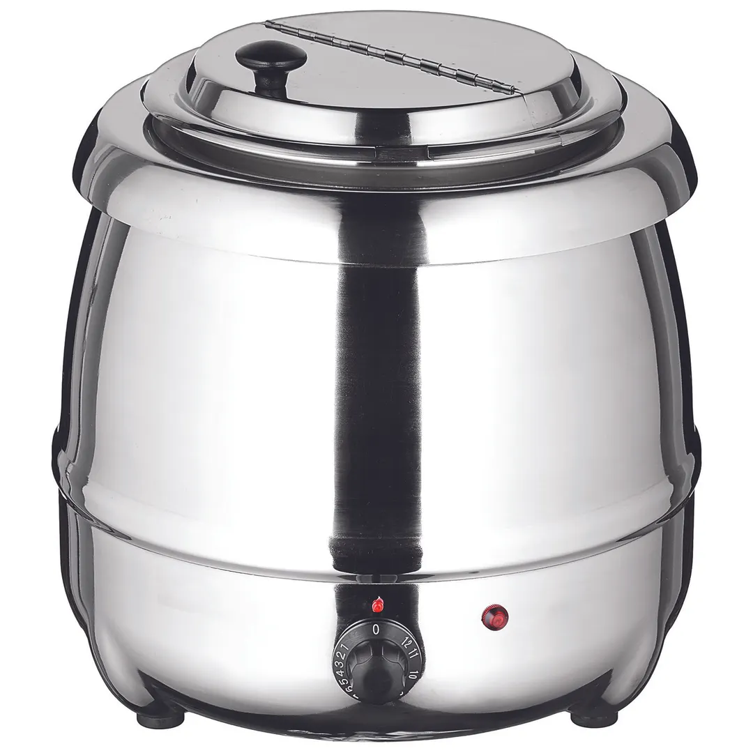 Winco ESW-70 Winco ESW-70 10 qt. Stainless Steel Soup Warmer Set with Adjustable Heat Control