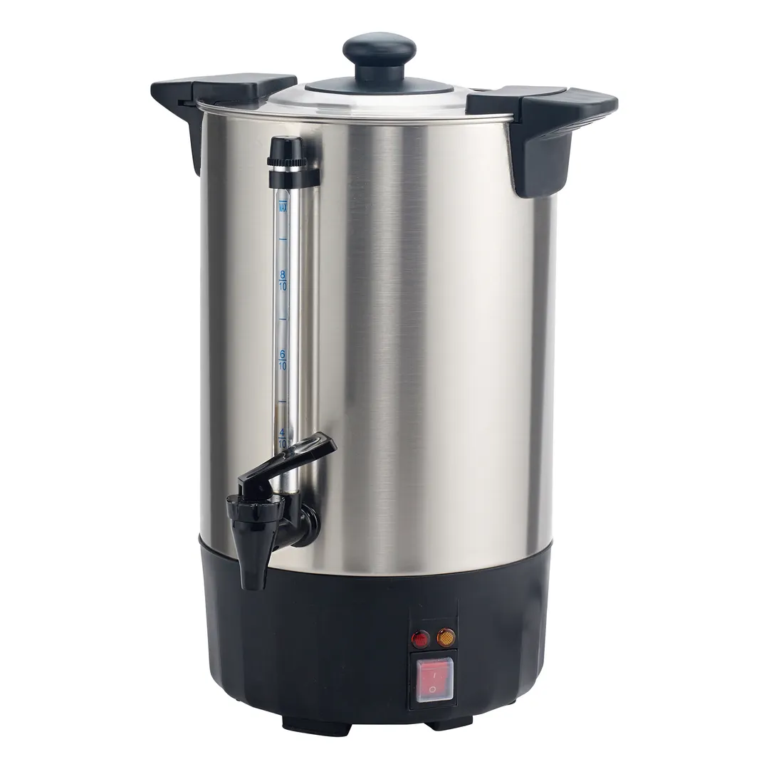 Winco EWB-50A 2.1-Gallon Pourover Hot Water Dispenser, 304 Stainless Steel, digital controls - Set