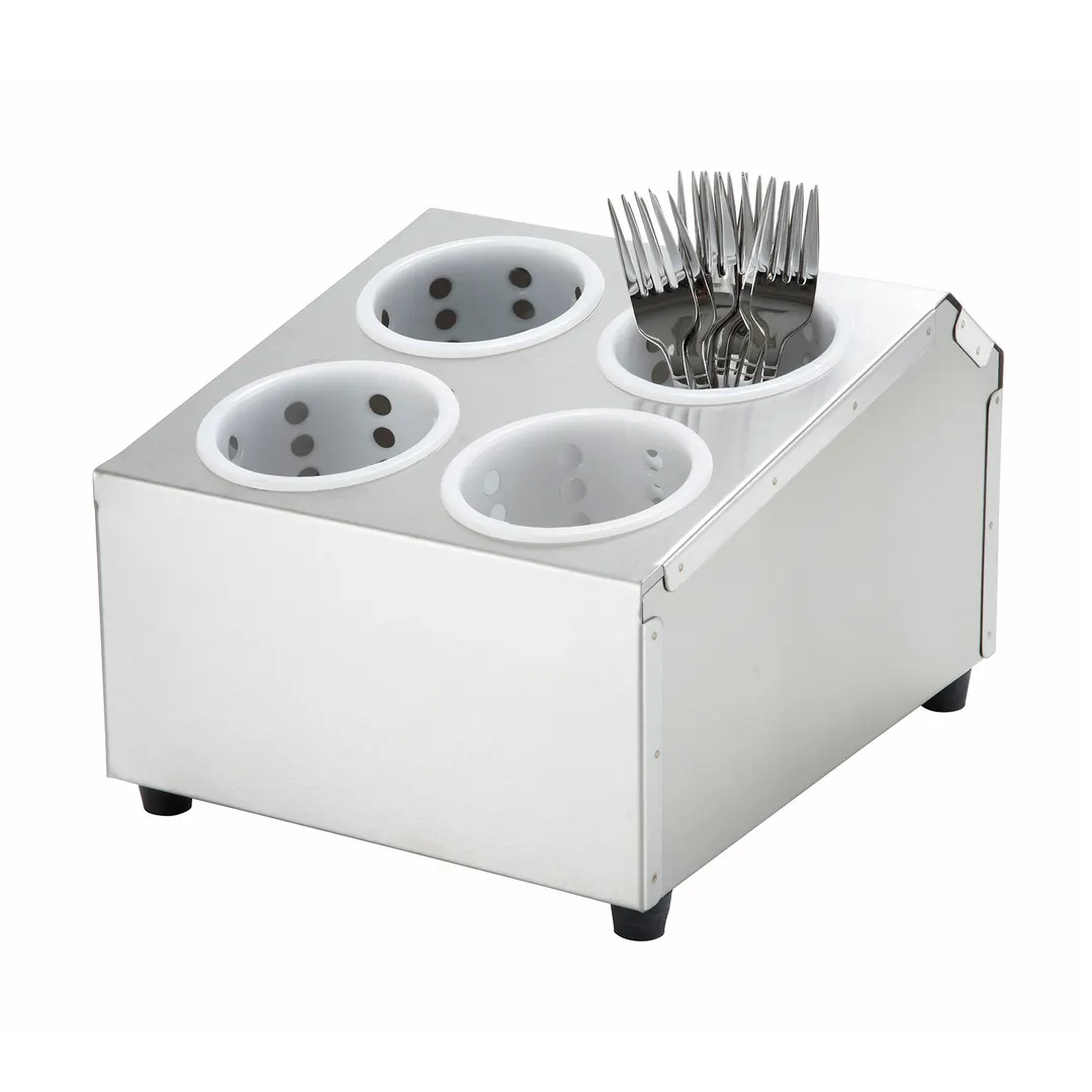Winco FC-4H 2 Tier Flatware Cylinder Holder w/ 4 Holes