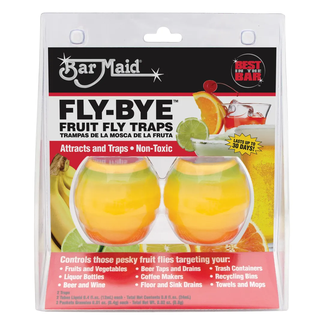 Winco FLY-BYE Fruit Fly Glue Trap, Non-Toxic, 2 Traps per Pack - 12 Packs/Case