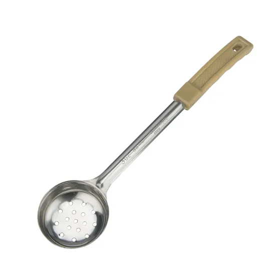 Winco FPPN-3 3 oz. One-Piece Perforated Food Portioner, Tan Handle, Prime