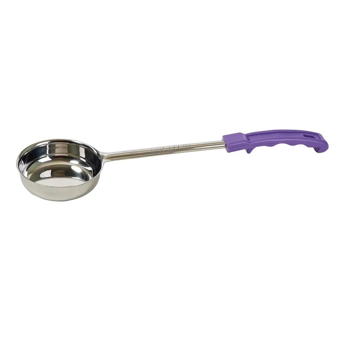 Winco FPS-2P 2 oz. One-Piece Solid Food Portioner, Purple Handle, Allergen Free