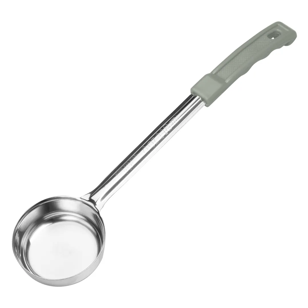 Winco FPSN-4 4 oz. One-Piece Solid Food Portioner, Gray Handle, Prime
