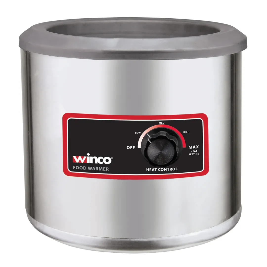 Winco FW-7R250 Stainless Steel 7 Qt. Electric Round Food Cooker / Warmer - 120V, 550W