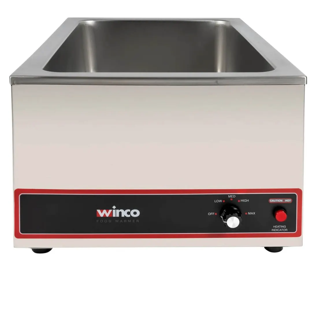 Winco FW-S500 Countertop Full Size Electric Food Pan Warmer, Stainless Steel Body