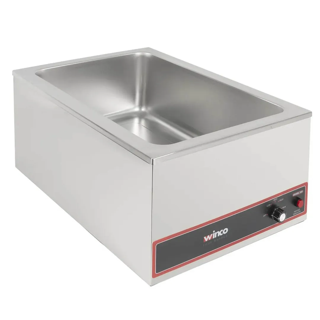 Winco FW-S500 Countertop Full Size Electric Food Pan Warmer, Stainless Steel Body