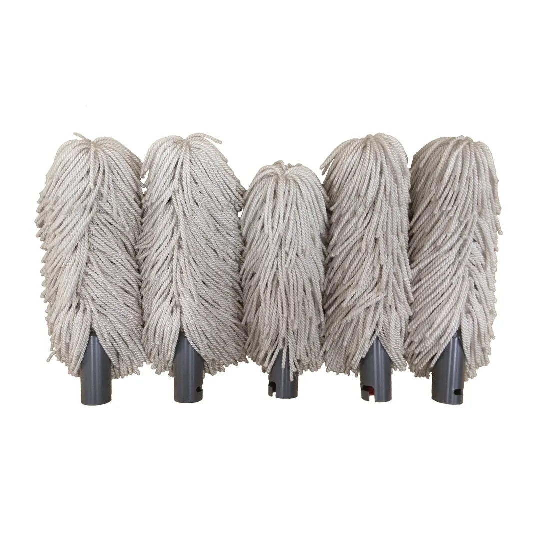 Winco GP-552-LB Bar Maid Polishing Brush Heads - Four 8" Carafe Brushes One 7" Standard Brush, 5/Set