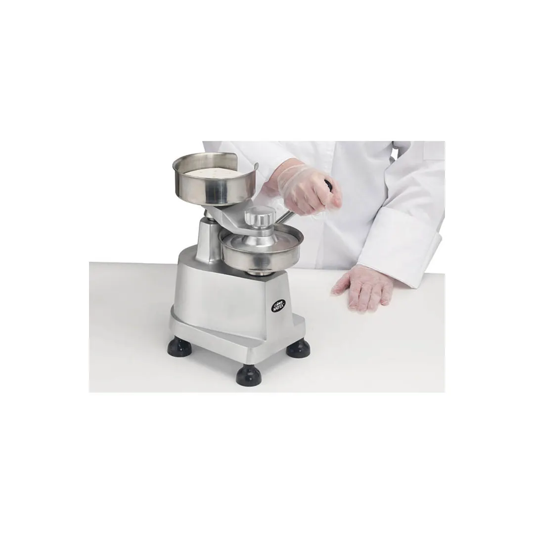 Winco HBP-3 Hamburger Press 10" Heavy-duty with 4" and 5" Plates - 1/Set