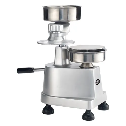 Winco HBP-3 Hamburger Press 10" Heavy-duty with 4" and 5" Plates - 1/Set