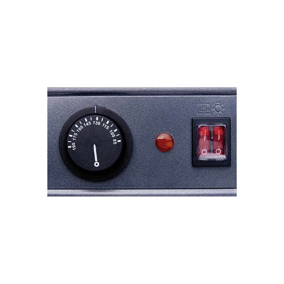 Winco HDM-13 Heated Display, 13.5" Wide, 3 Shelves, 2 Doors, 85‑195°F Thermostat, 120V 800W – Set
