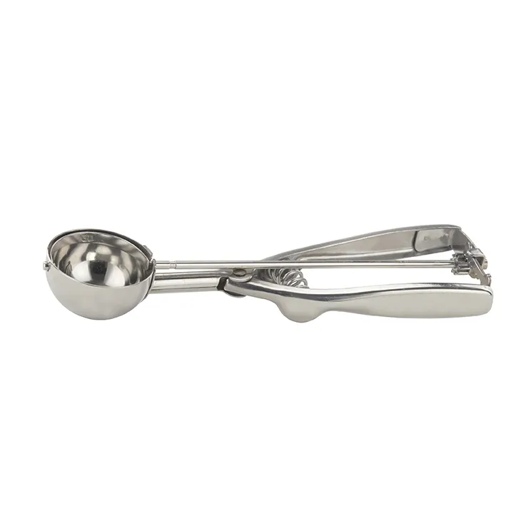 Winco ISS-30 Round Squeeze Handle Disher Portioner, Size 30, Stainless Steel