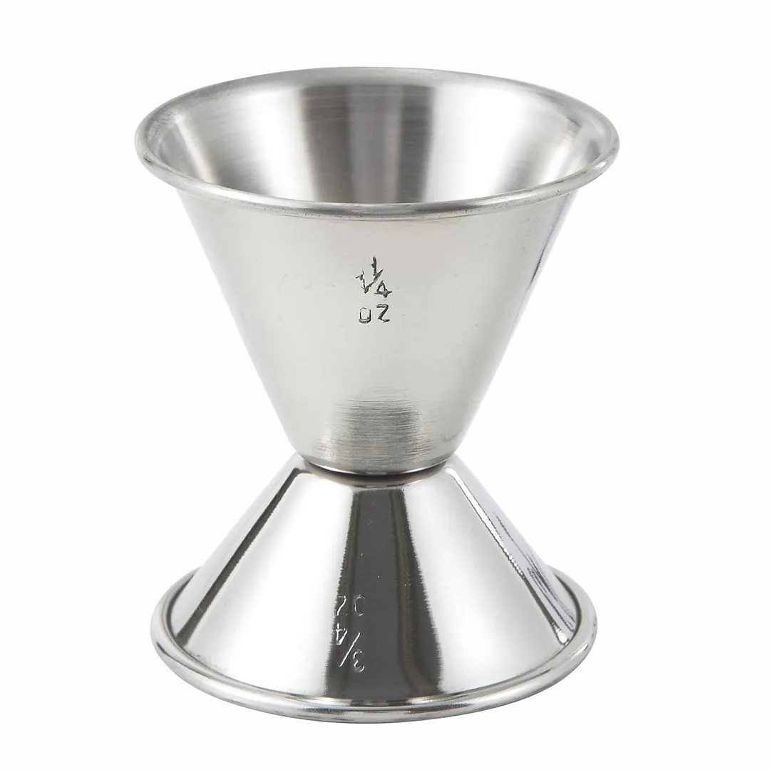 Winco J-2 Stainless Steel Jigger, 3/4 oz. x 1-1/4 oz.