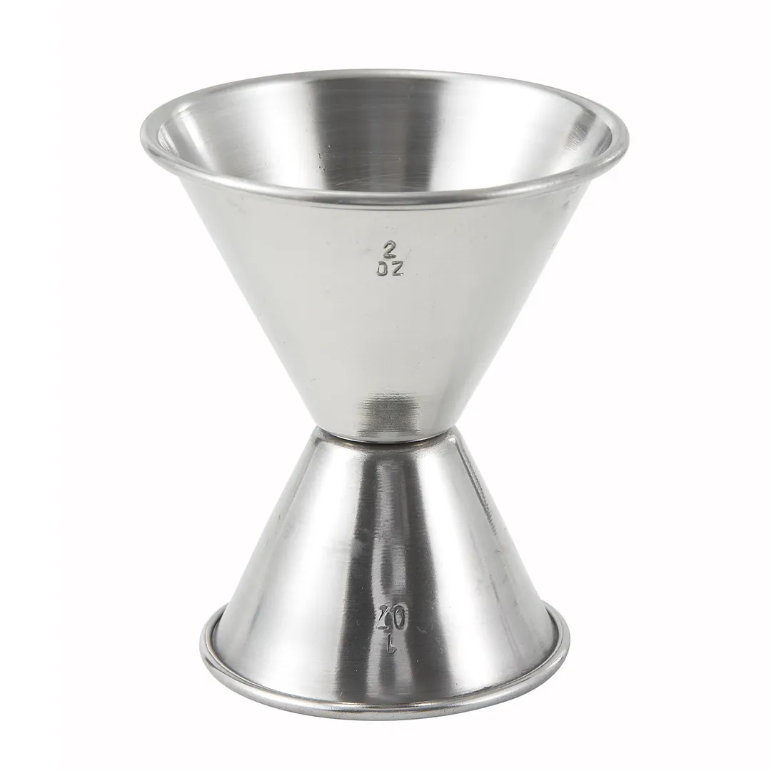 Winco J-5 Stainless Steel Jigger, 1 oz. x 2 oz.