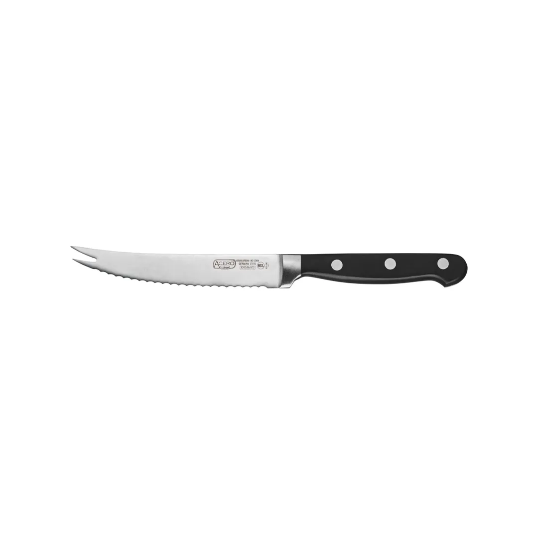 Winco KFP-51 Acero 5" Tomato Knife w/ Black POM Handle