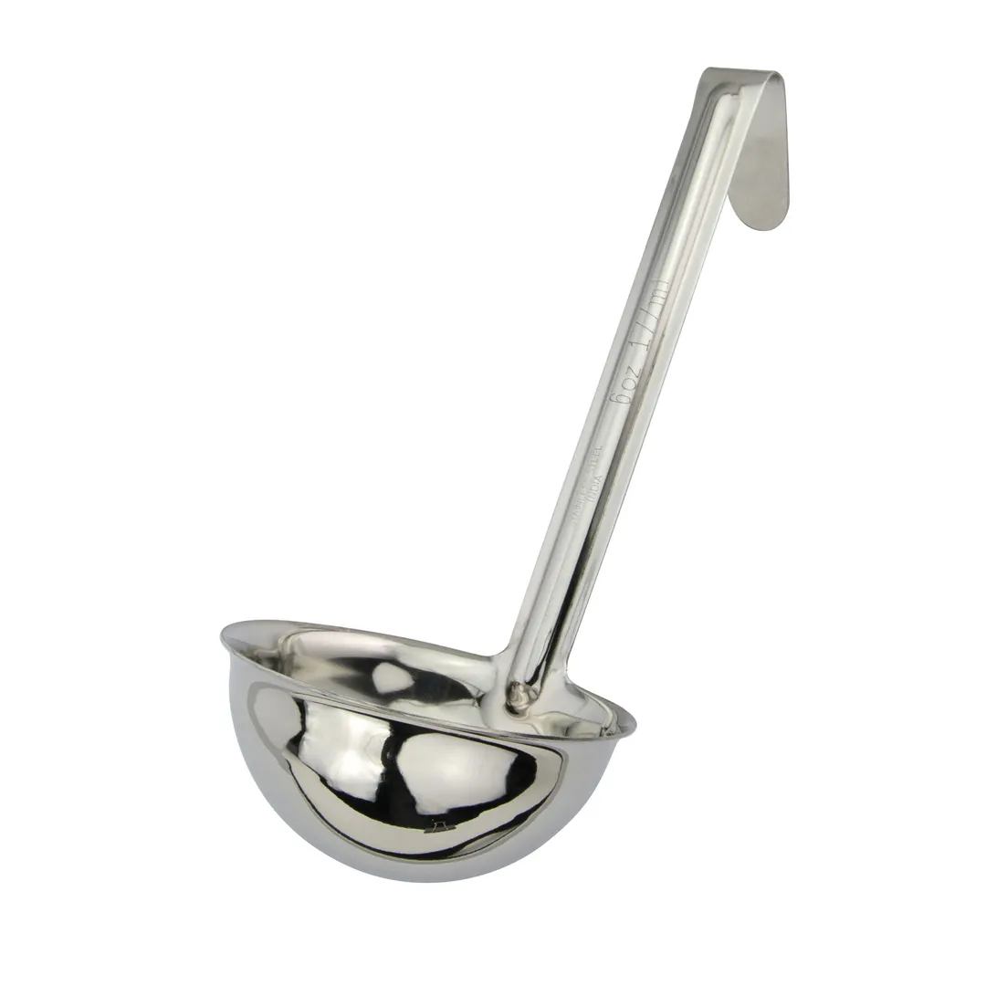 Winco LDI-60SH 6 oz One-Piece Stainless Steel LDI Series Serving Ladle w/ 6" Long Handle