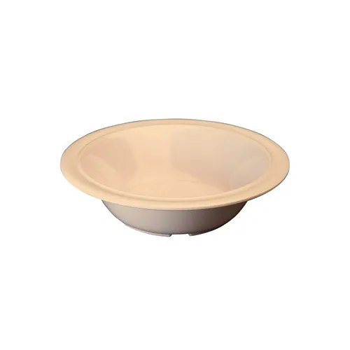 Winco MMB-12 12‑oz Tan Melamine Soup Bowl, 6‑inch, Heat‑Resistant 212°F, Dishwasher‑Safe - 1 Dozen