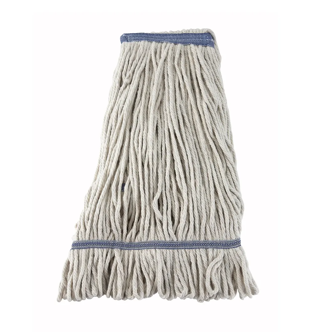 Winco MOP-24W Wet Mop Head, 24 oz. (680g), Loop-End, 1-1/4" Band, White