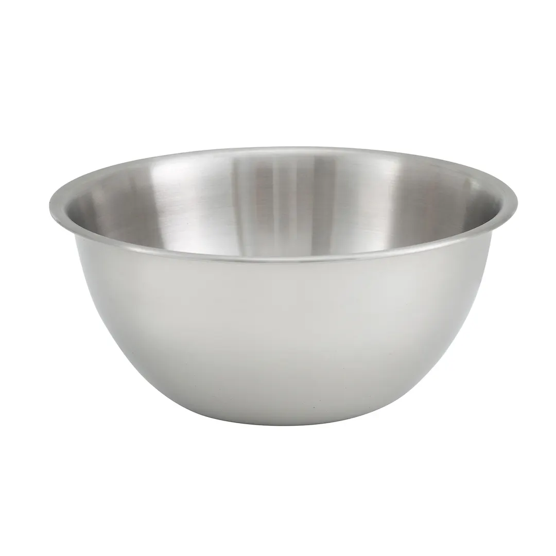 Winco MXB-800Q 8 Qt. Standard Weight Economy Mixing Bowl - Stainless Steel