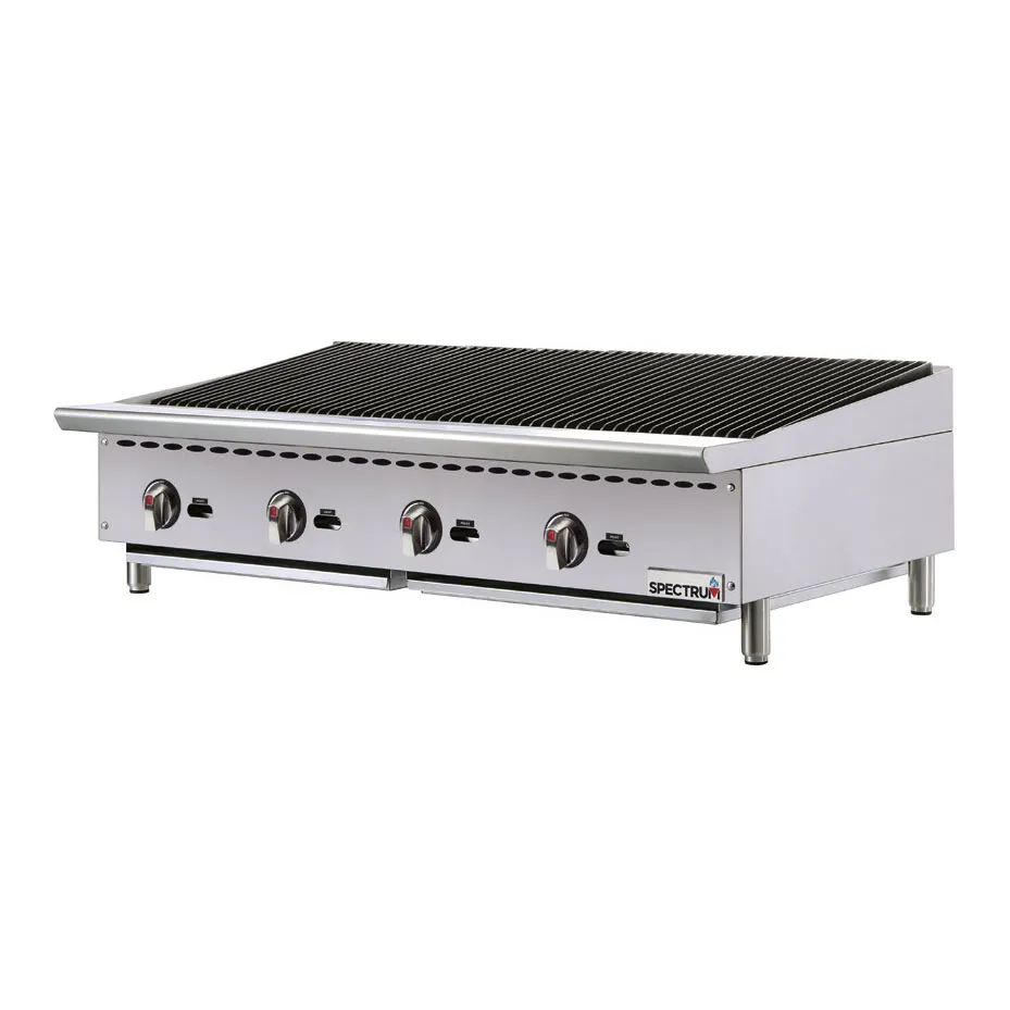 Winco NGCB-48R 48"  Countertop Spectrum™ Gas Radiant Charbroiler w/ (4) Burners