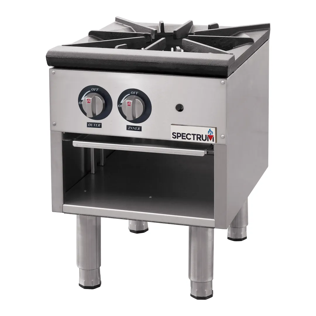 Winco NGSP-1 Spectrum Gas Stock Pot Stove w/ Three-Ring Burners - 80,000 BTU