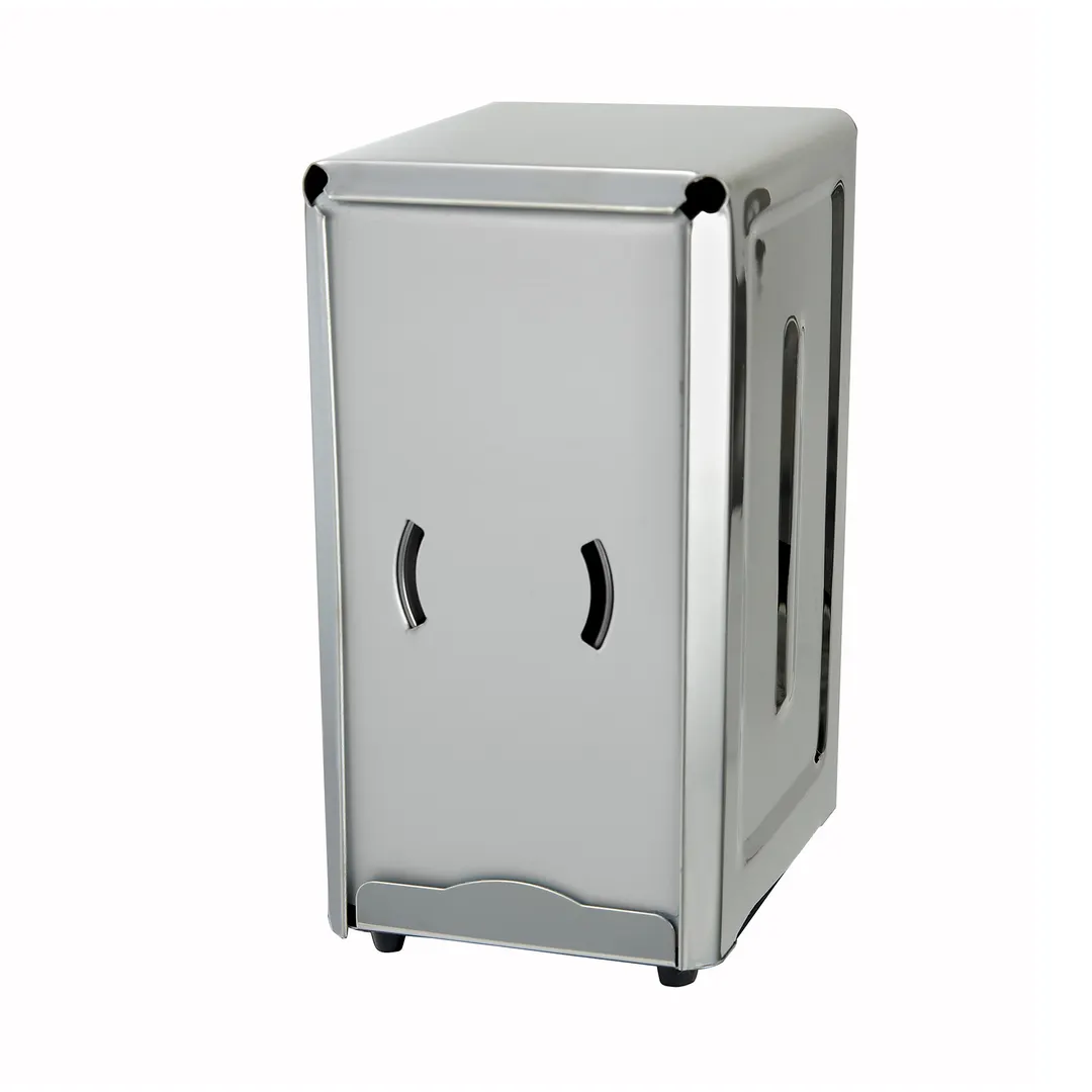 Winco NH-7 Countertop Full-Size Napkin Dispenser - Stainless Steel 