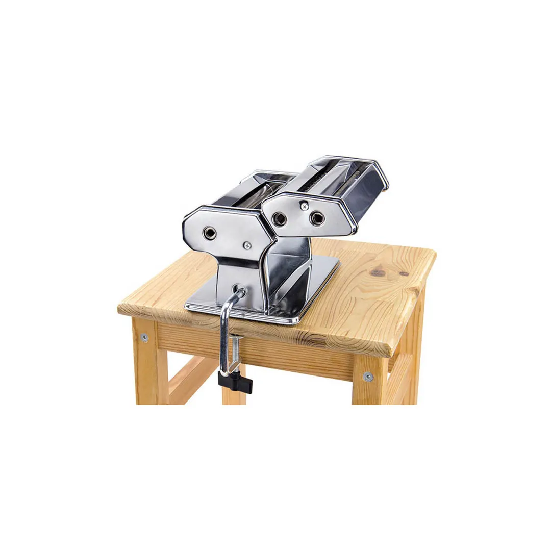 Winco NPM-7 Stainless Steel 7" Roller Length Pasta Maker with Detachable Cutter