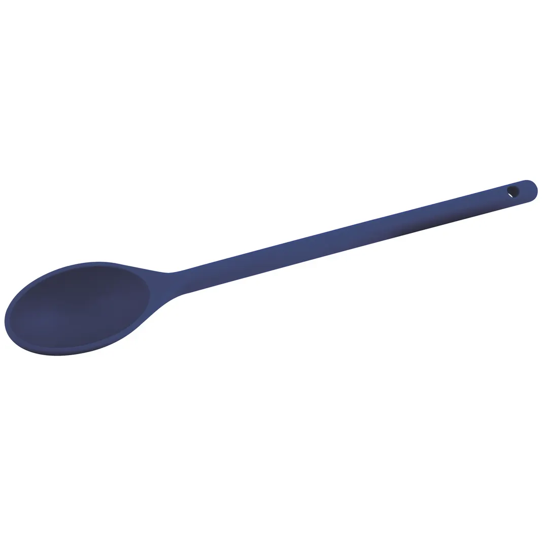 Winco NS-15B 15" Blue Nylon Heat Resistant Spoon, Heat Resistant Up To 400°F (204°C)