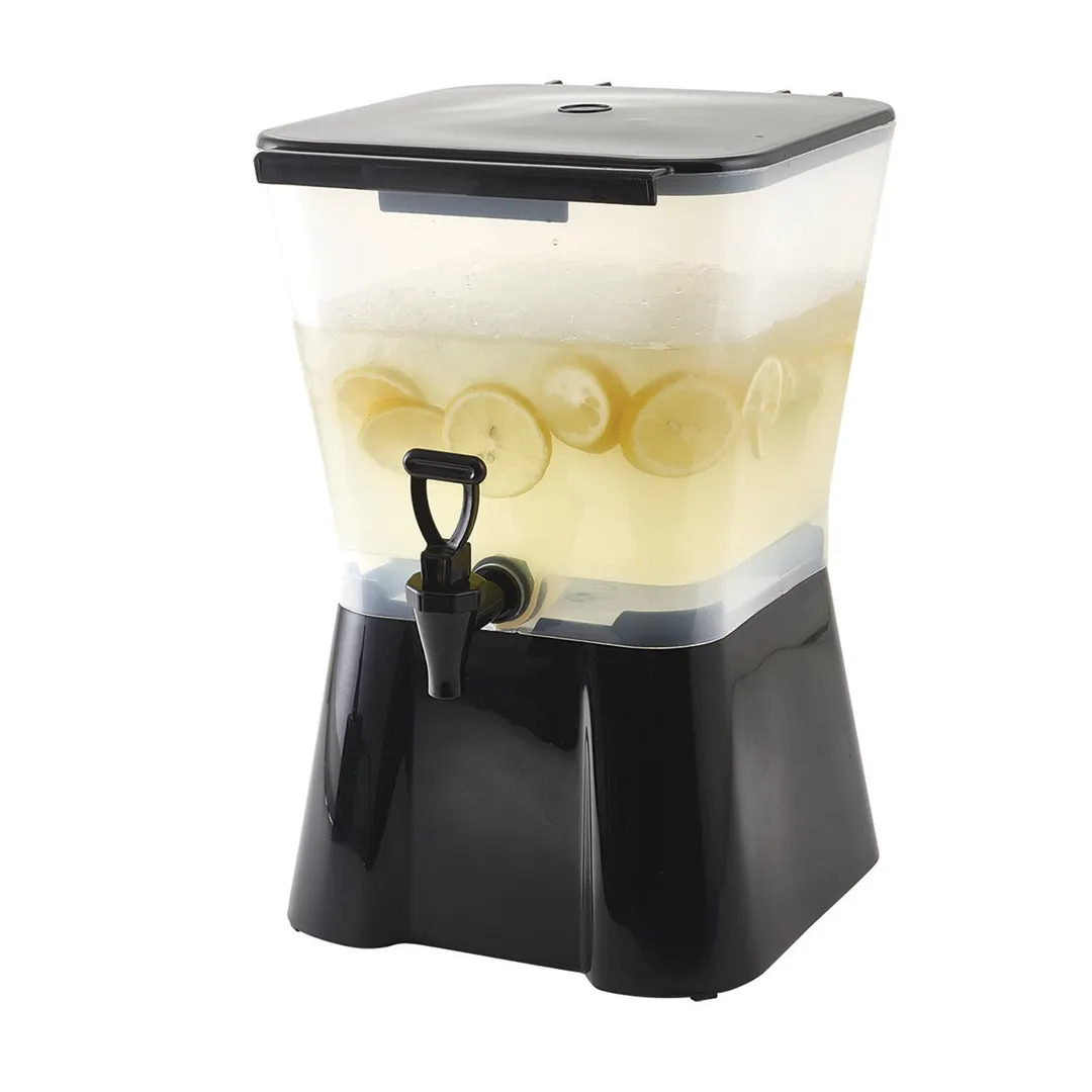 Winco PBD-3SK Plastic Square Beverage Dispenser, 3 Gallon