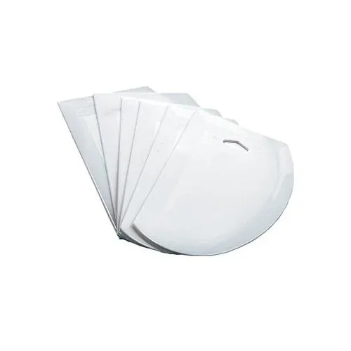 Winco PDS-7 Large Plastic White Dough Scraper, 7-1/2" x 4-3/4", NSF, 7" Length - 6/Pack