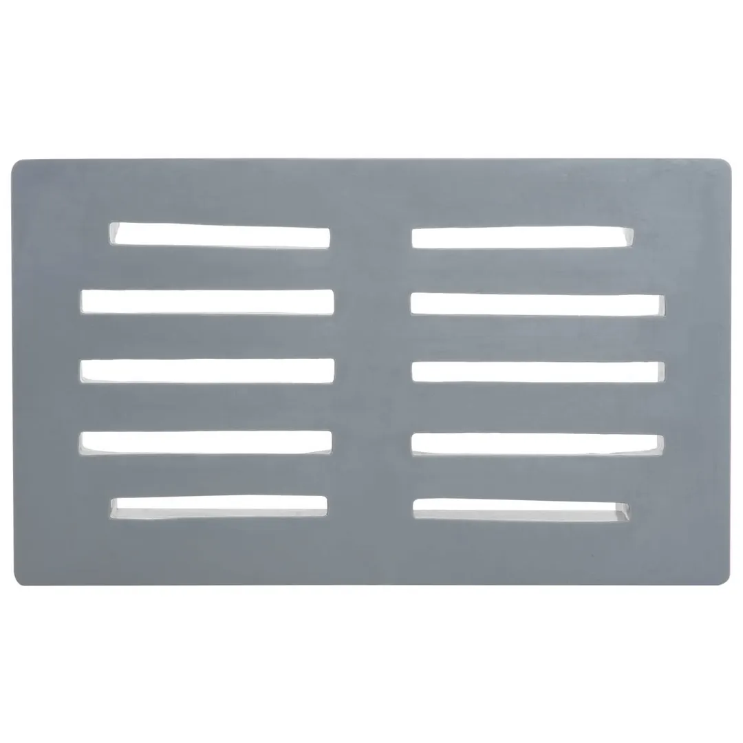 Winholt PLSQ-3-1222-GY 22" x 36" x 12" Solid Plastic Perforated Gray Dunnage Rack with 2200 lb. Capacity, 1-Tier 