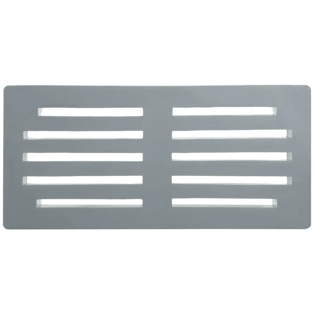 Winholt PLSQ-4-1222-GY 22" x 48" x 12" Solid Plastic Perforated Gray Dunnage Rack with 2200 lb. Capacity, 1-Tier 