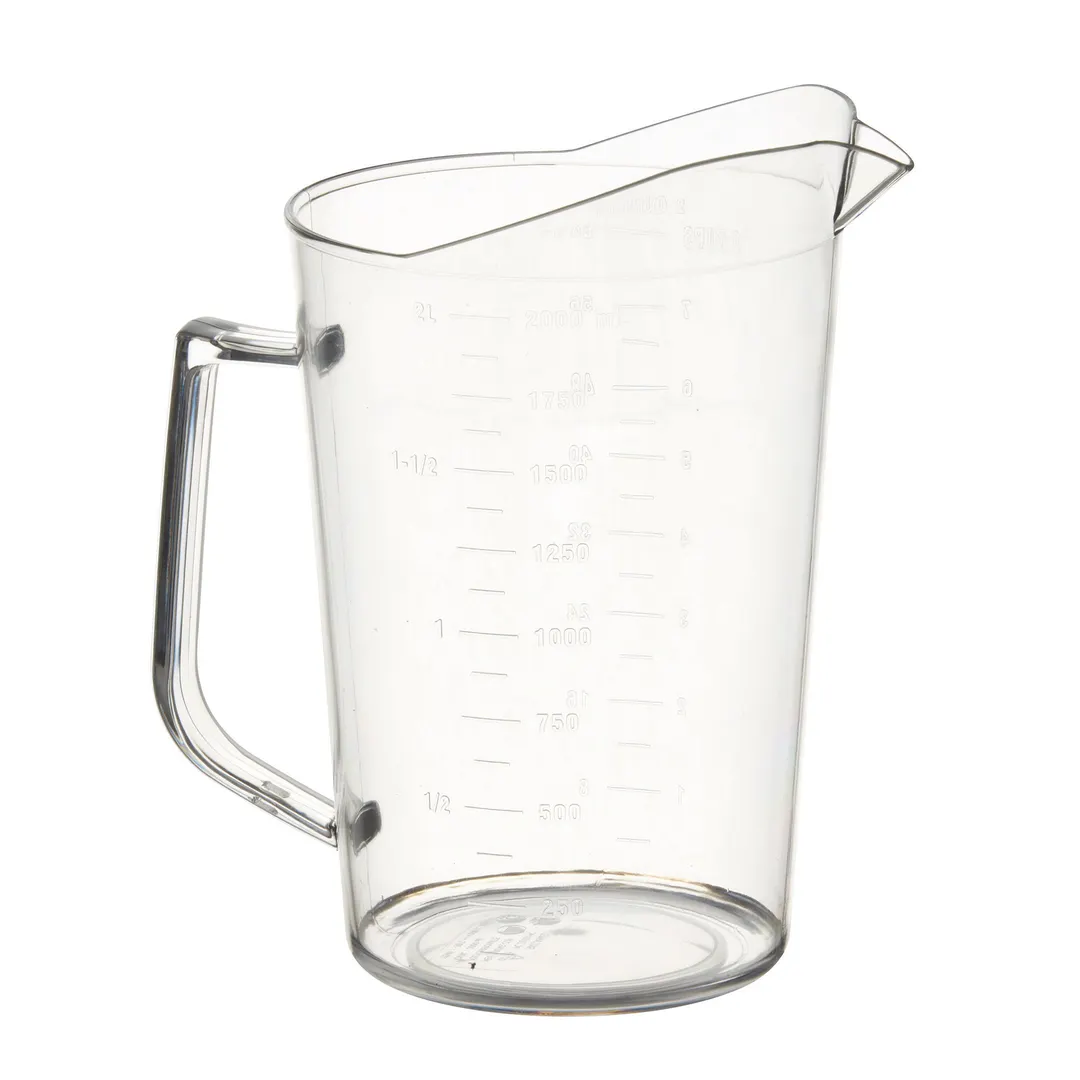 Winco PMU-200 Measuring Cup, 2 qt., with Raised Graduation Markings