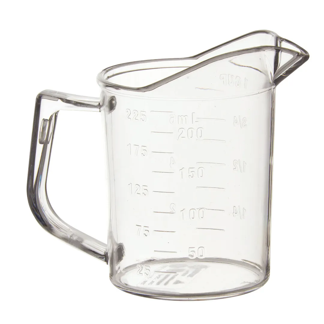 Winco PMU-25 Measuring Cup, 1 Cup, with Raised Graduation Markings