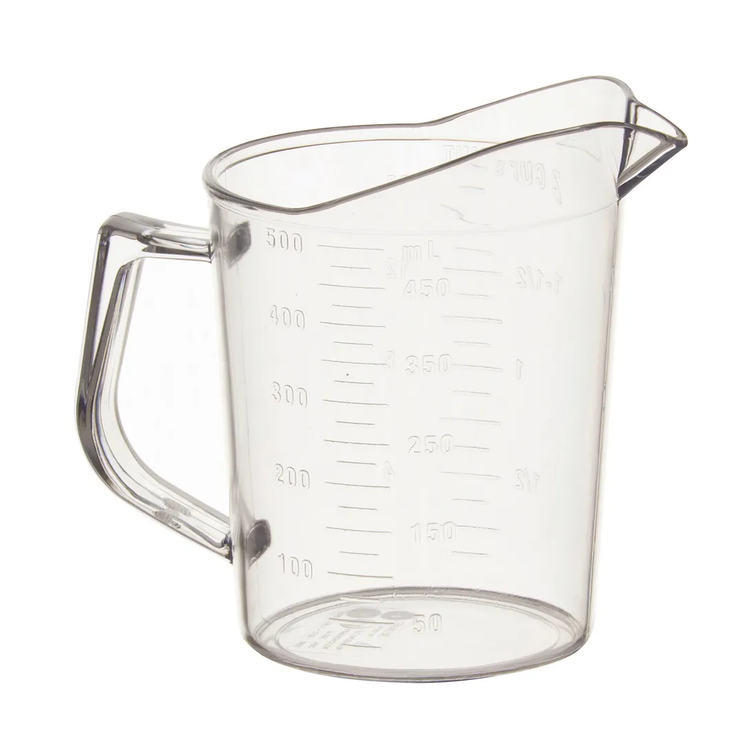 Winco PMU-50 1 Pint Graduation Markings Clear Polycarbonate Measuring Cup