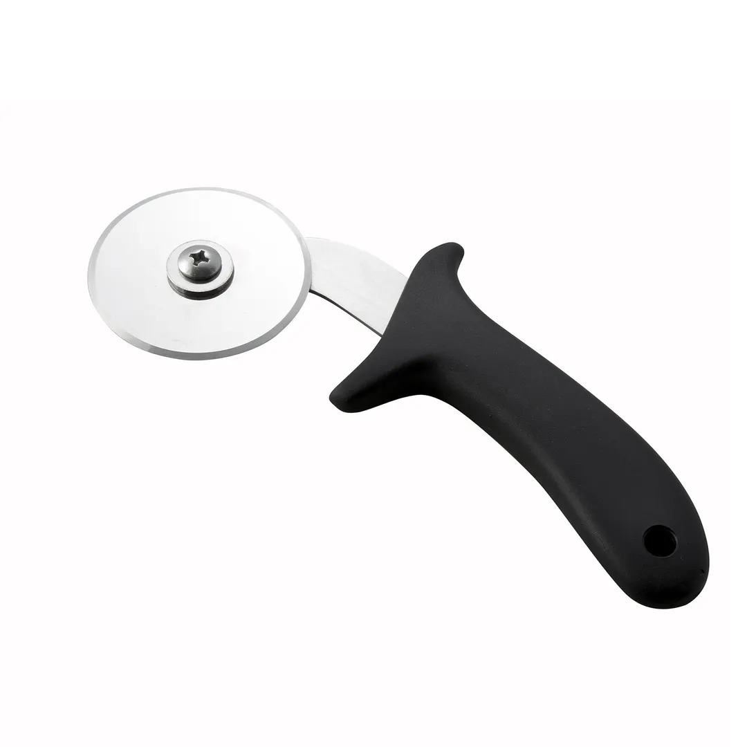 Winco PPC-2 Stainless Steel Pizza Cutter w/ Polypropylene Handle & 2-1/2" Blade - Black