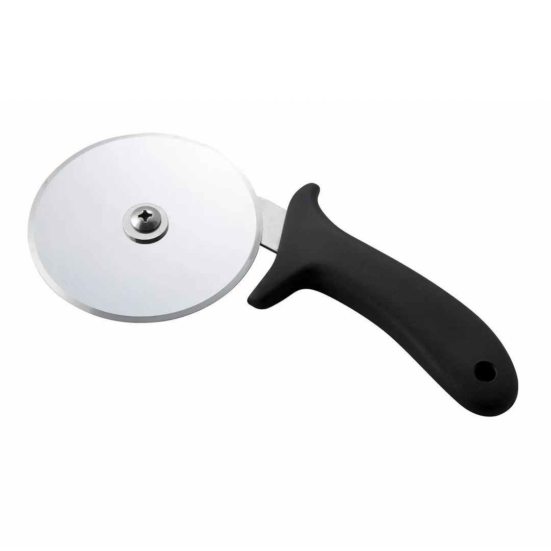 Winco PPC-4 Stainless Steel Pizza Cutter 4" Blade with Handle - Black