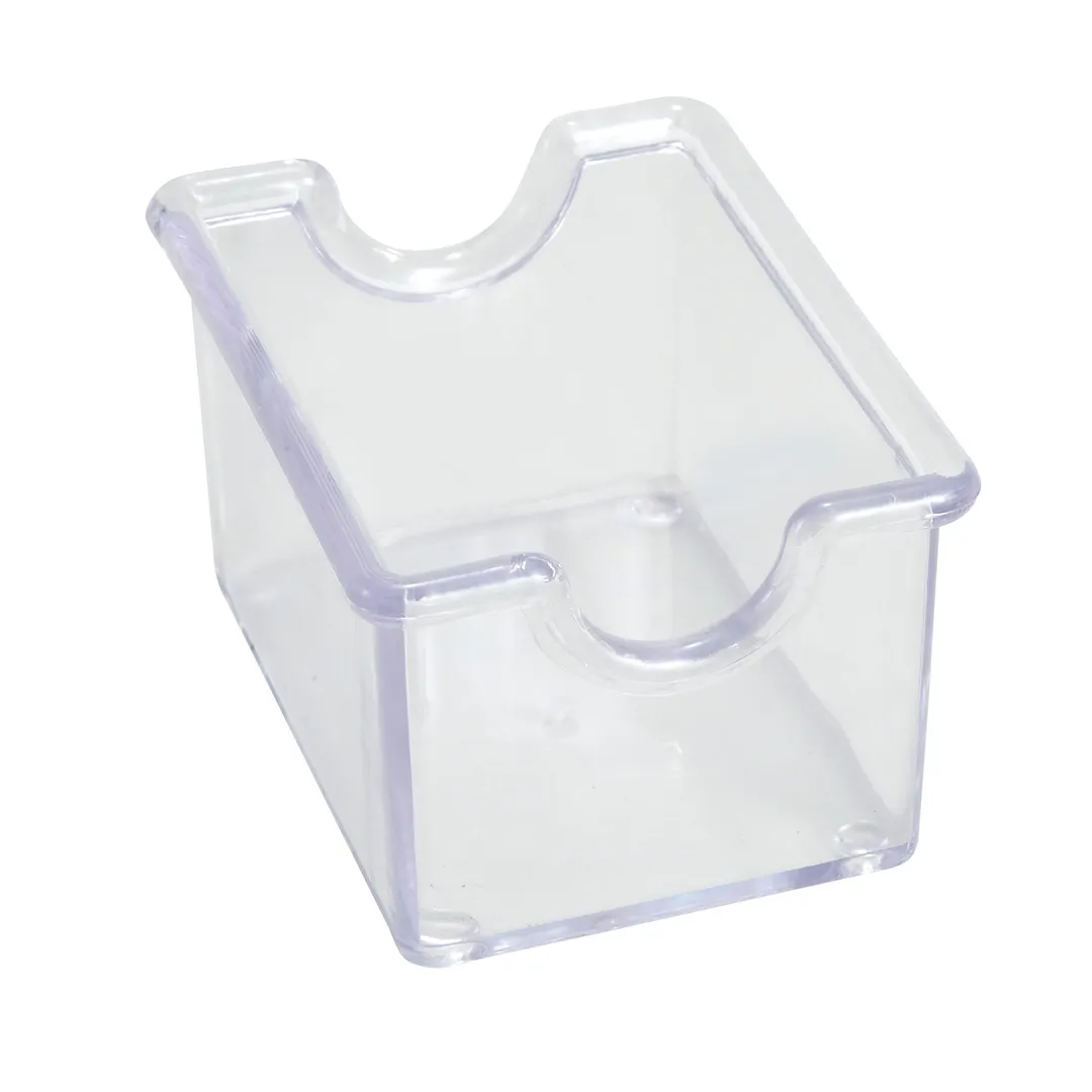 Winco PPH-1C Sugar Packet Holder, 3-1/2" x 2-1/2" x 2" H, Clear Plastic, NSF Certified - 1 Dozen