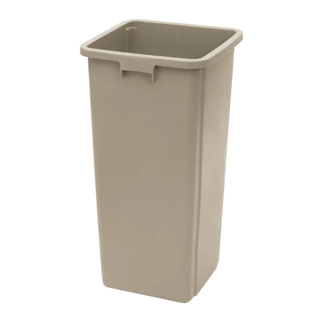 Winco PTCS-23BE Trash Can, 23 Gallon, 15-5/8"W X 30-3/4"H, Square, Tall, LDPE