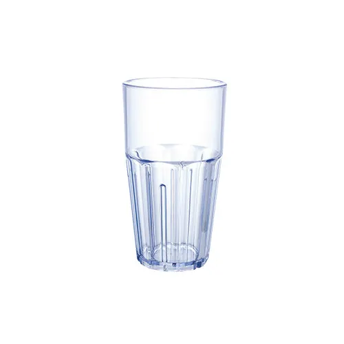 Winco PTSN-16 Havana Tumbler, 16 oz (1 pt) Ribbed Blue SAN Plastic - 1 Dozen