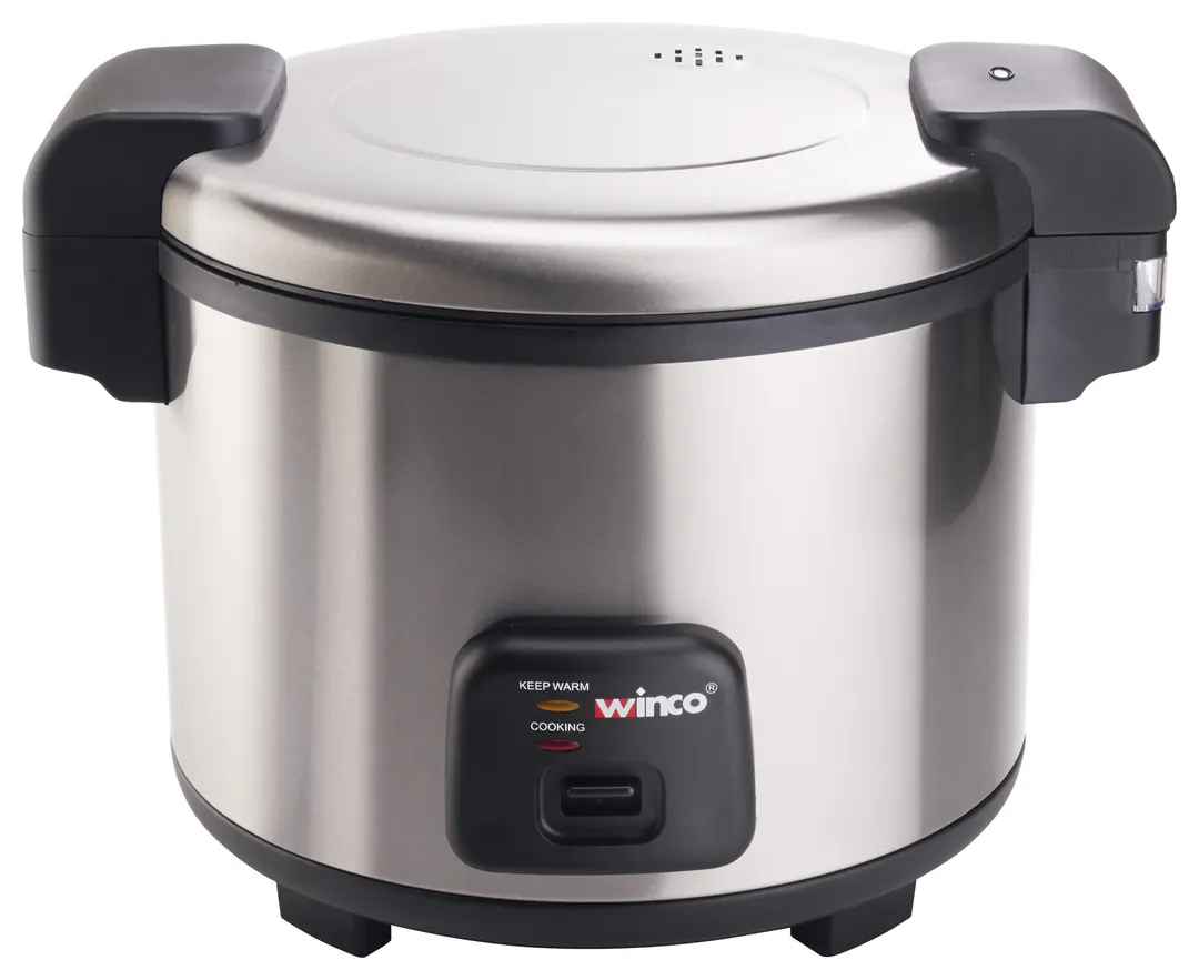 Winco RC-S301 Commercial Electric Rice Cooker, 60 Cups, Non-Stick Pot, 120V, 1550W