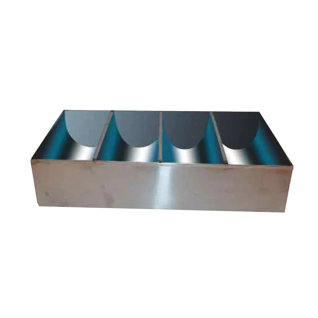 Winco SCB-4 4 Stainless Steel Compartment Cutlery Bin w/ 4 Compartment