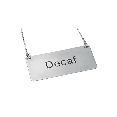 Winco SGN-202 Beverage Chain Sign "Decaf"