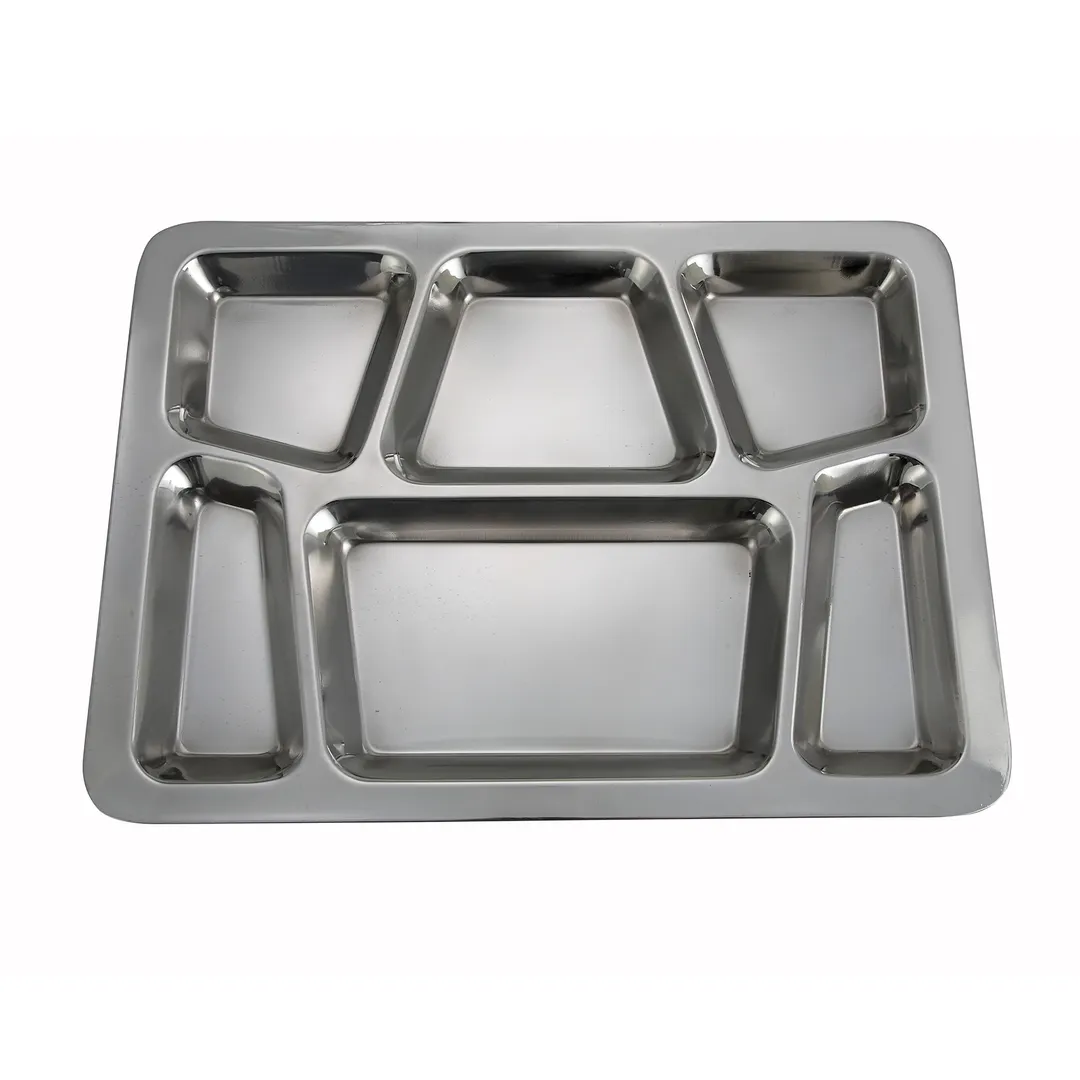 Winco SMT-2 Mess Tray, (6) Compartments, 15-1/2" X 11-1/2", Style B, Rectangular